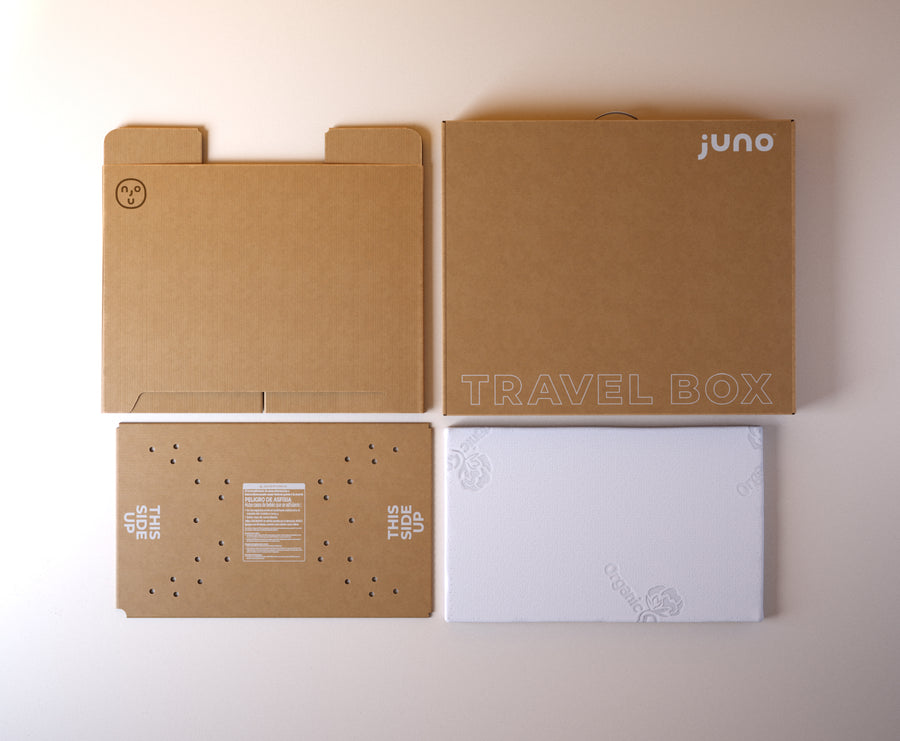 Juno Bassinet with custom sleeping pad and zippered organic cotton sheet
